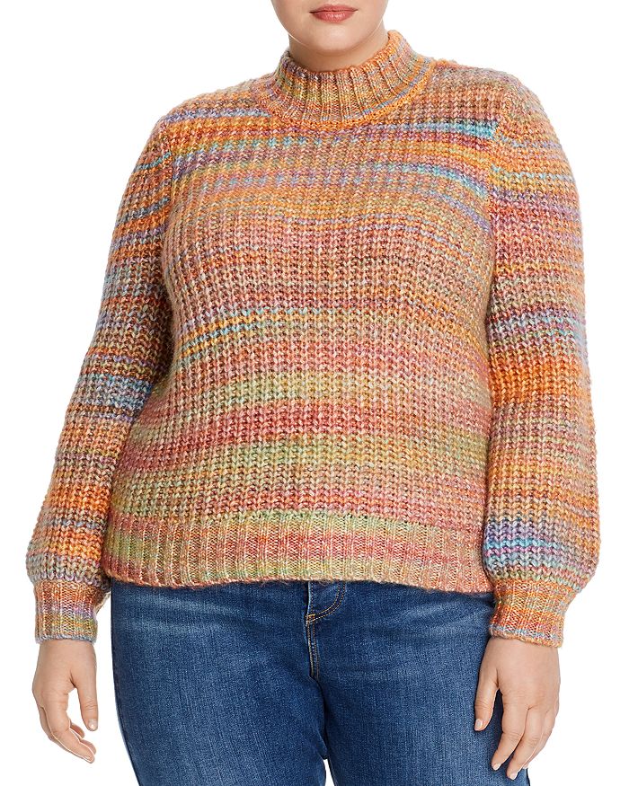 Aqua Curve Rainbow Puff-sleeve Sweater - 100% Exclusive