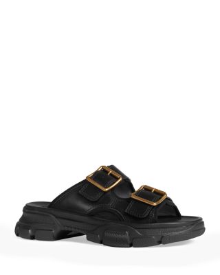 Gucci Men's Aguru Buckle Slide Sandals 