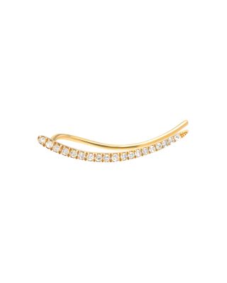 Zoe Lev - 14K Yellow Gold Diamond Ear Crawler