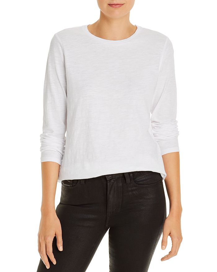 Eileen Fisher System Organic Cotton Tee In White