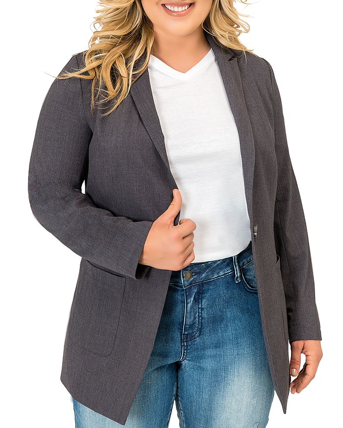 Standards & Practices Boyfriend Blazer In Charcoal