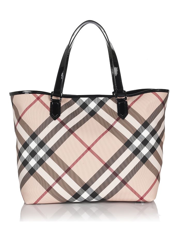 Burberry Checked Tote | Bloomingdale's
