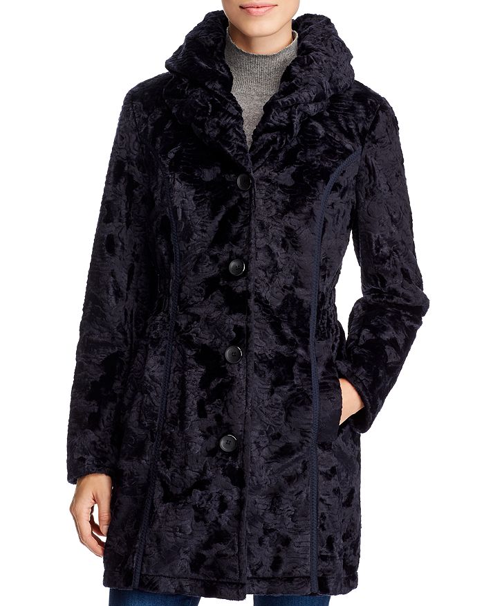 Laundry by Shelli Segal Reversible Faux Shearling & Quilted Coat