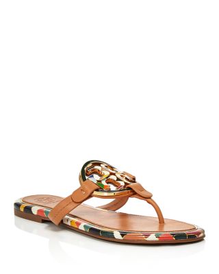 Tory Burch Women's Miller Enamel Thong Sandals | Bloomingdale's