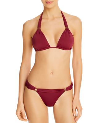 maroon bikini top