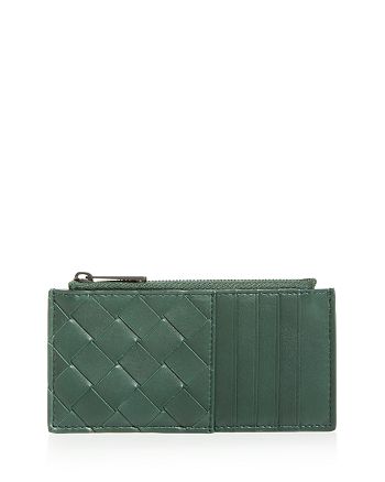 Bottega Veneta Intreciatto Zip Woven Leather Card Case | Bloomingdale's