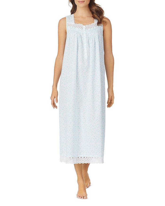 EILEEN WEST SLEEVELESS LACE NIGHTGOWN,E5220050