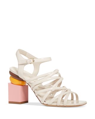 strappy block heel shoes