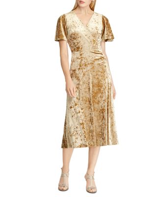 ralph lauren velvet wrap dress