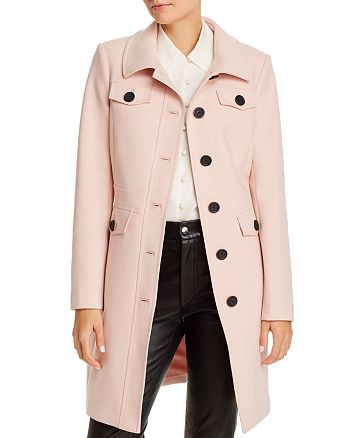 Karl Lagerfeld Paris Double Weave Mid Length Coat Bloomingdale S