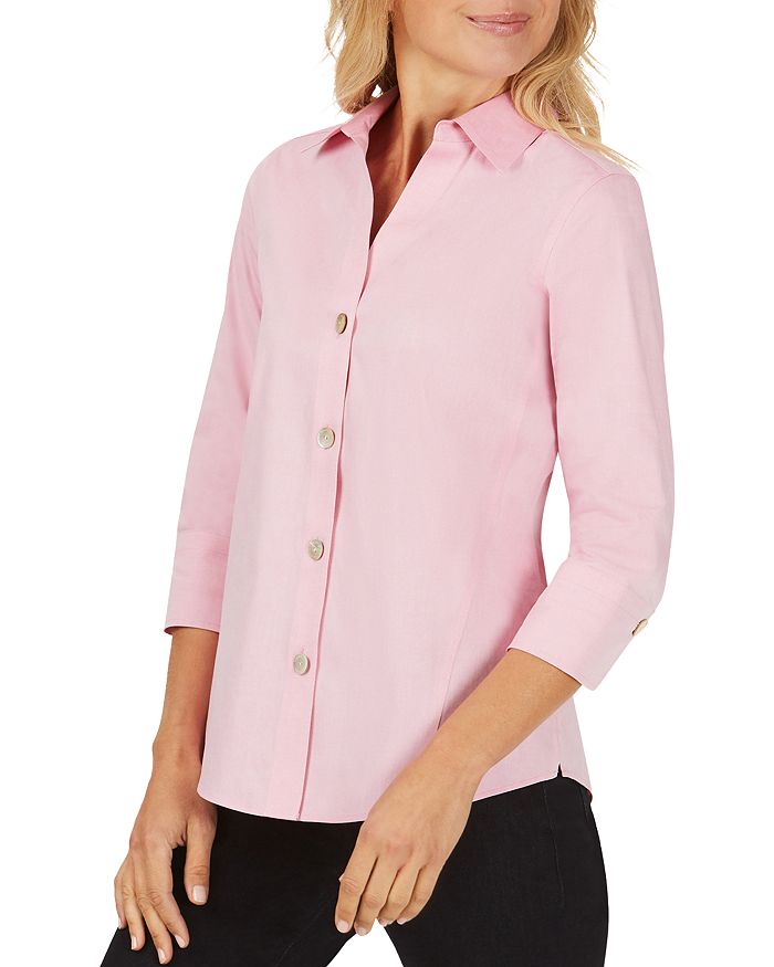 Foxcroft Paityn Non-iron Shirt In Cabana Pink