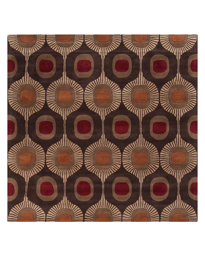 Surya Forum Fm-7170 Square Area Rug, 4' X 4' In Dark Brown