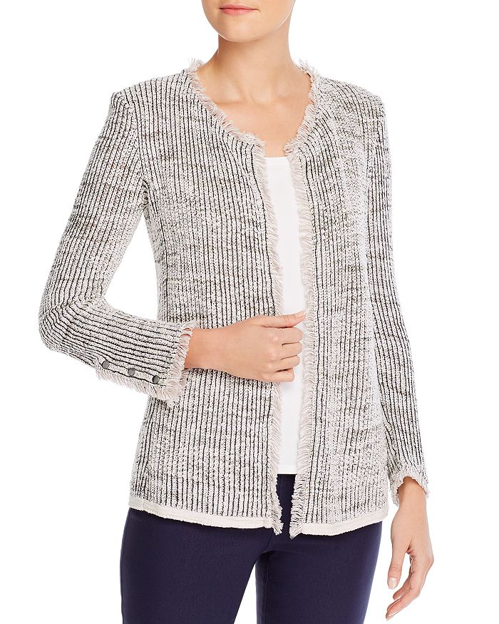 NIC and ZOE Fringe Trimmed Sweater Jacket | Bloomingdale's