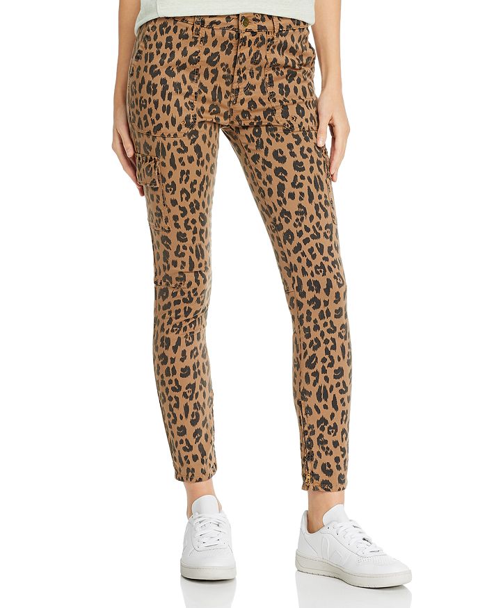 FRAME Cheetah Print Cargo Skinny Pants | Bloomingdale's