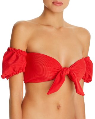 ruffle sleeve bikini top