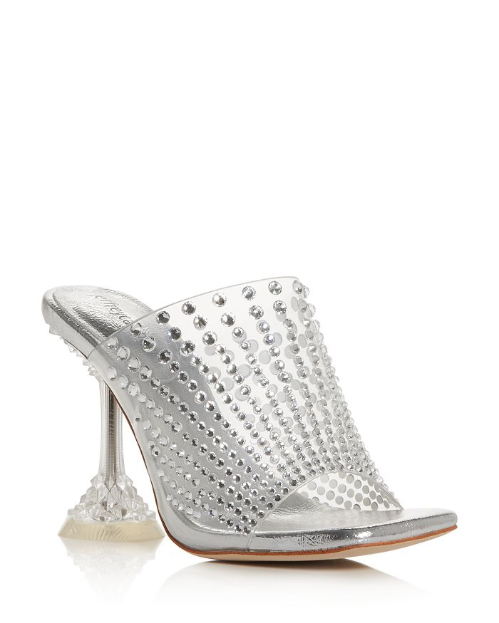 Jeffrey Campbell Women s Embellished High heel Mules In Silver