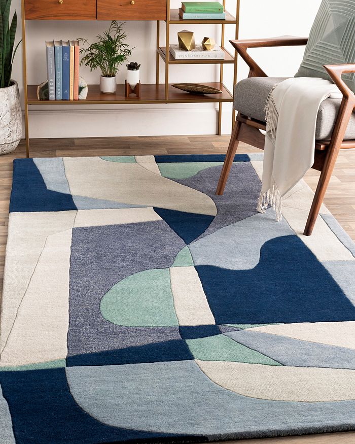 Surya Forum Fm-7195 Area Rug, 5' X 8' In Teal