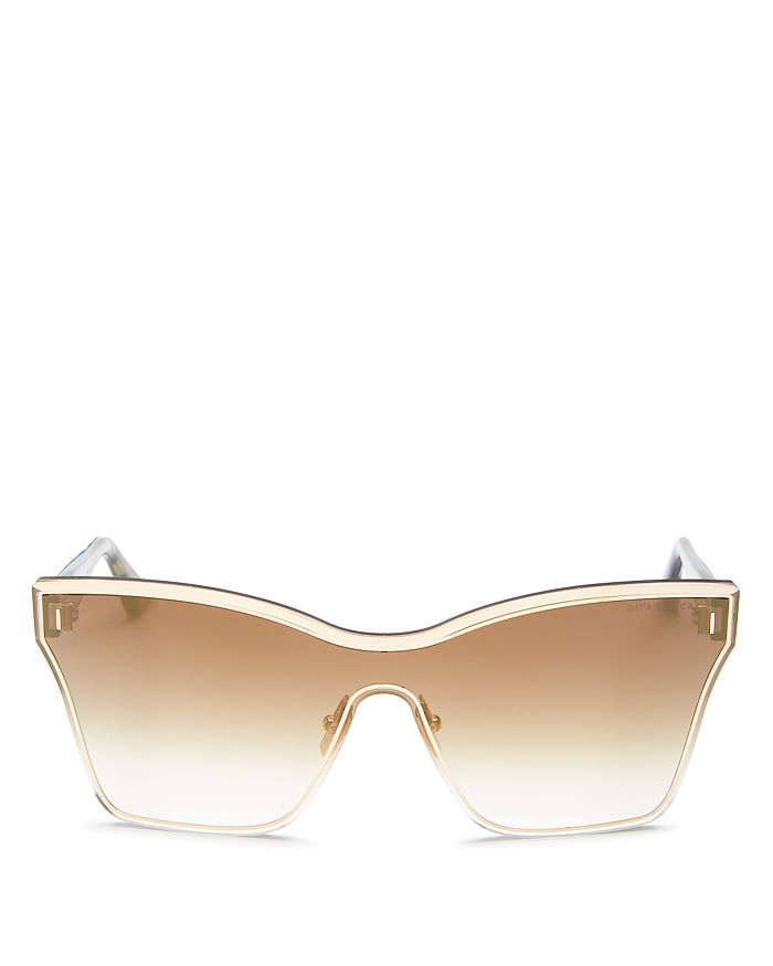 Dita Women's Silica Shield Sunglasses, 145mm In Yellow Gold/brown Gold Flash