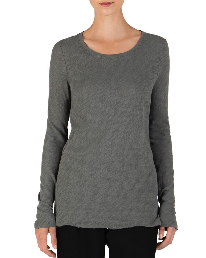 Atm Anthony Thomas Melillo Destroyed Long-sleeve Tee In Olive