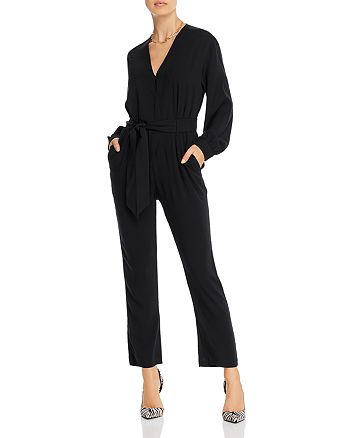 AQUA Belted Crossover Jumpsuit - 100% Exclusive | Bloomingdale's