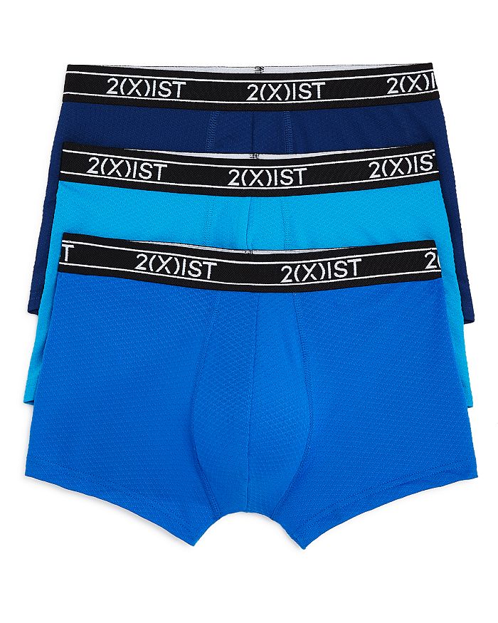 2(x)ist Honeycomb Boxer Briefs - Pack Of 3 In Bright Blue/navy/blue