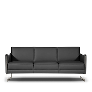 Giuseppe Nicoletti Coco Sofa - 100% Exclusive In Bull 100 Nero/polished Stainless Steel