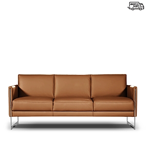 Giuseppe Nicoletti Coco Sofa - 100% Exclusive In Bull 363 Cognac/polished Stainless Steel