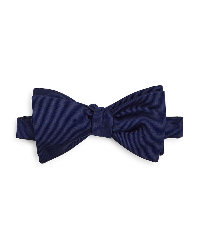 Shop Eton Grosgrain Silk Bow Tie In Blue