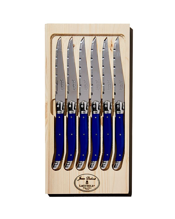 Laguiole Jean Dubost Handmade StainlessSteel Steak Knives, Set of 6
