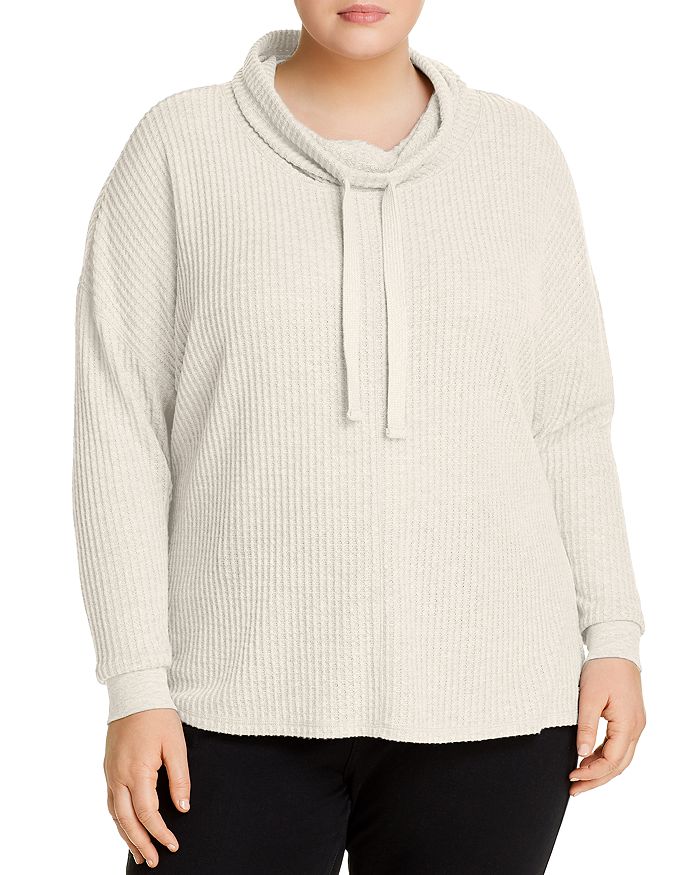 Marc New York Performance Plus Brushed Waffle-knit Top In Snow