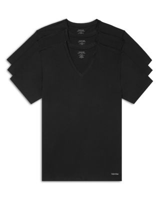 calvin klein black v neck t shirts