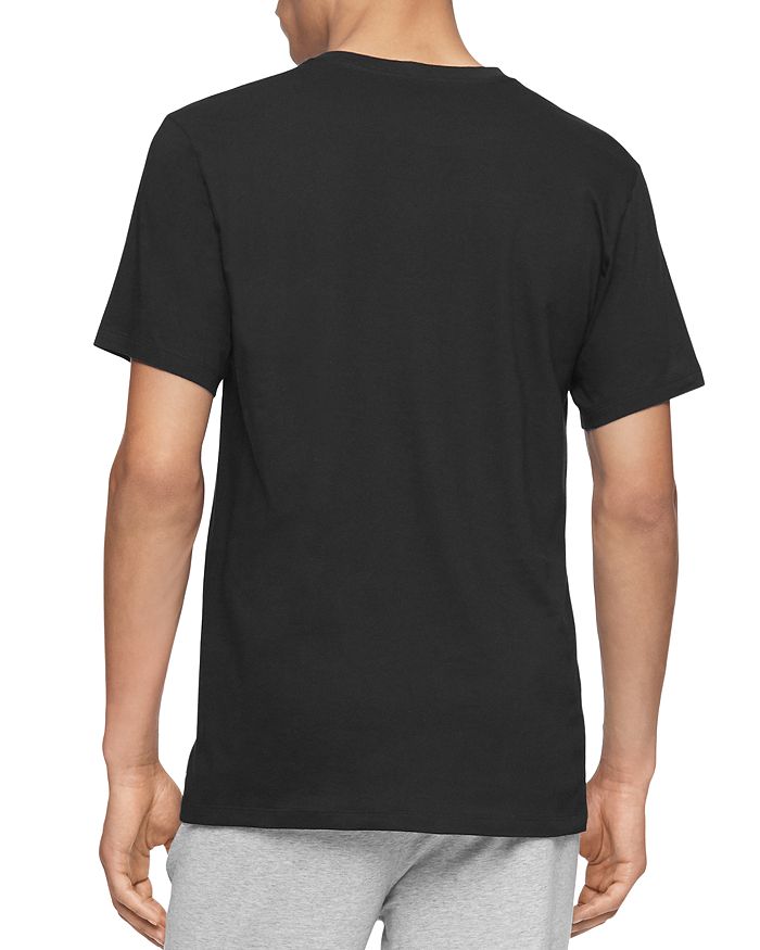Shop Calvin Klein Short-sleeve V-neck Tee In Black