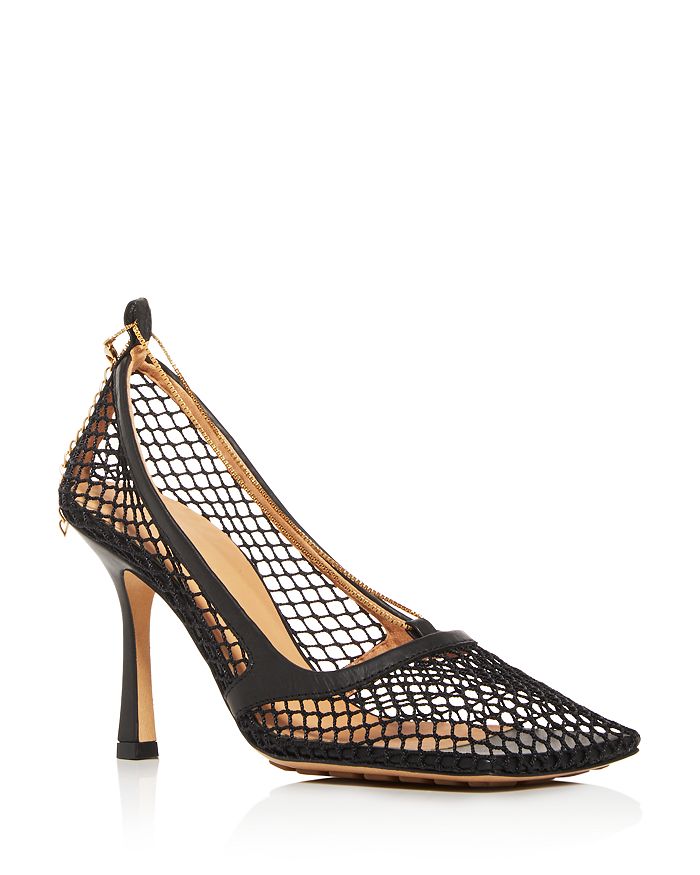 Bottega Veneta Mesh Square-Toe Pump | Bloomingdale's