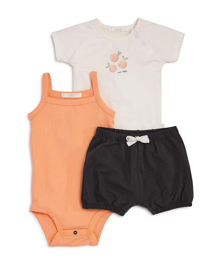Firsts By Petit Lem Petit Lem  Girls' 3-piece Bodysuit & Shorts Set - Baby In Pink