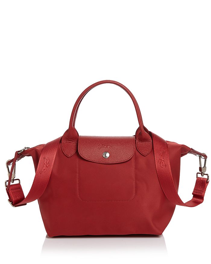 Longchamp Le Pliage Neo Small Shoulder Bag In Red/silver