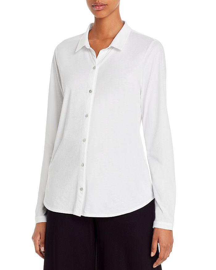 Eileen Fisher Organic Cotton ButtonDown Top Bloomingdale's
