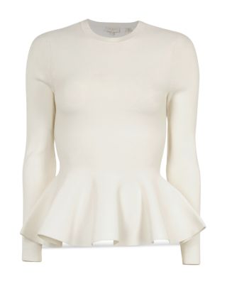 strapless open back dress Ted Baker Jaliyaa V Neck Peplum Waist Mini Dress