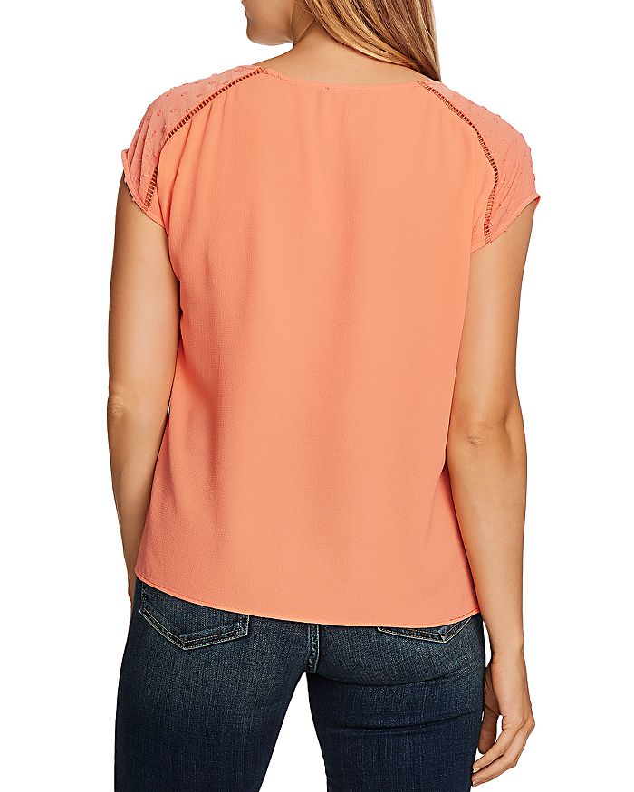 VINCE CAMUTO DOT SLEEVE TOP,9120005