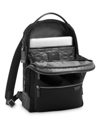 tumi leather backpack sale