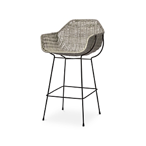 Jamie Young Nusa Counter Stool In Natural Rattan