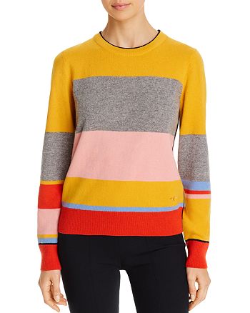 Tory Burch Color-Block Cashmere Sweater | Bloomingdale's