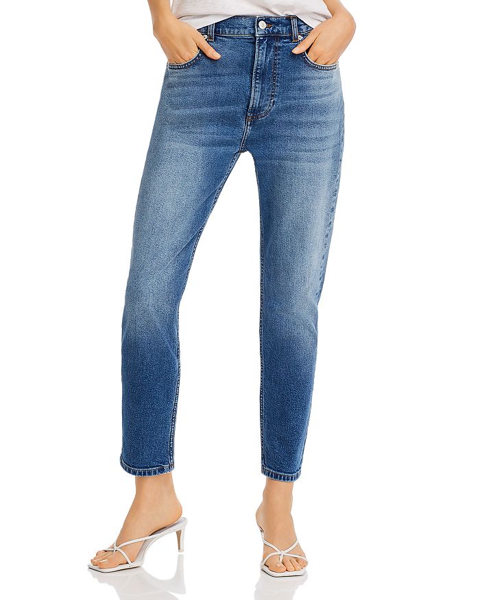 AQUA High-Rise Skinny Jeans in Medium Blue - 100% Exclusive ...