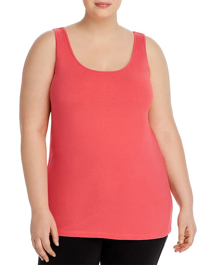 Nic And Zoe Plus Nic+zoe Plus Perfect Scoop Tank Top In Geranium