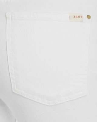 High Rise Ankle Straight Jeans in White