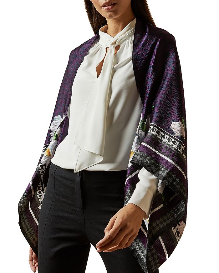 Ted Baker Winolaa Wilderness Silk Cape Scarf Bloomingdale s