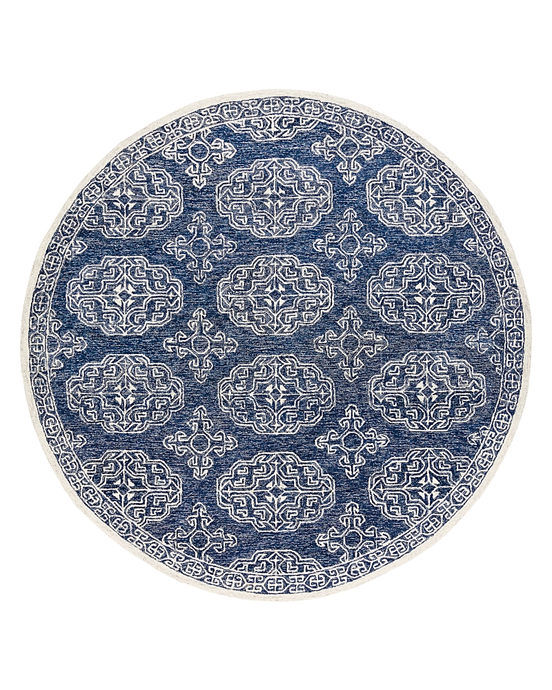 Surya Granada Gnd-2308 Round Area Rug, 6' Round In Blue/gray/beige/ivory