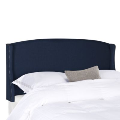 Safavieh - Austin Navy Linen Headboard -Queen Size
