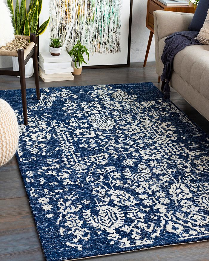 Surya Granada Gnd-2311 Area Rug, 4' X 6' In Blue/ivory