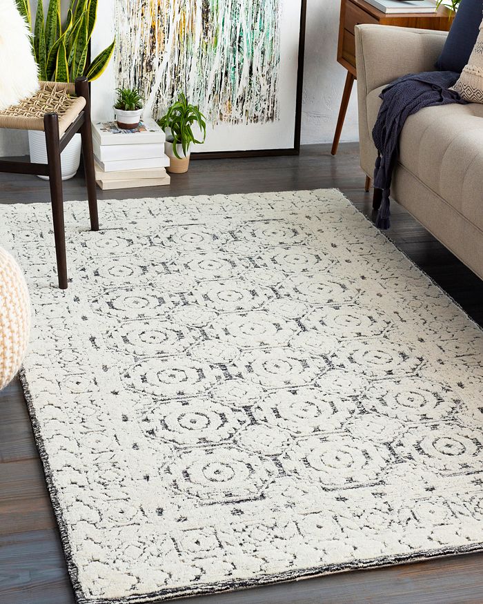 Shop Surya Louvre Lou-2303 Area Rug, 5' X 7'6 In Ivory/black