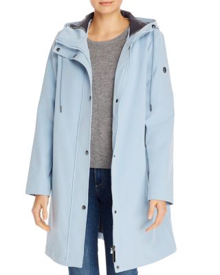 calvin klein belted hooded maxi coat